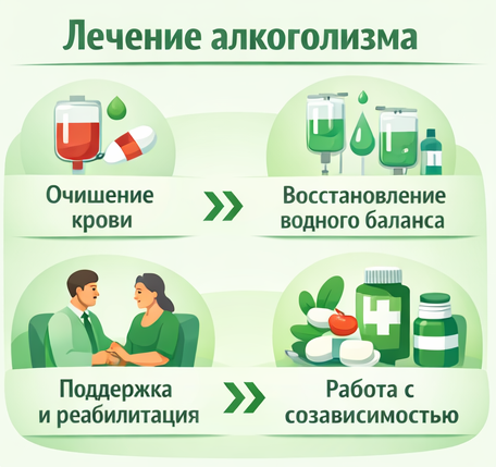 лечение алкоголизма в Усмани этапы